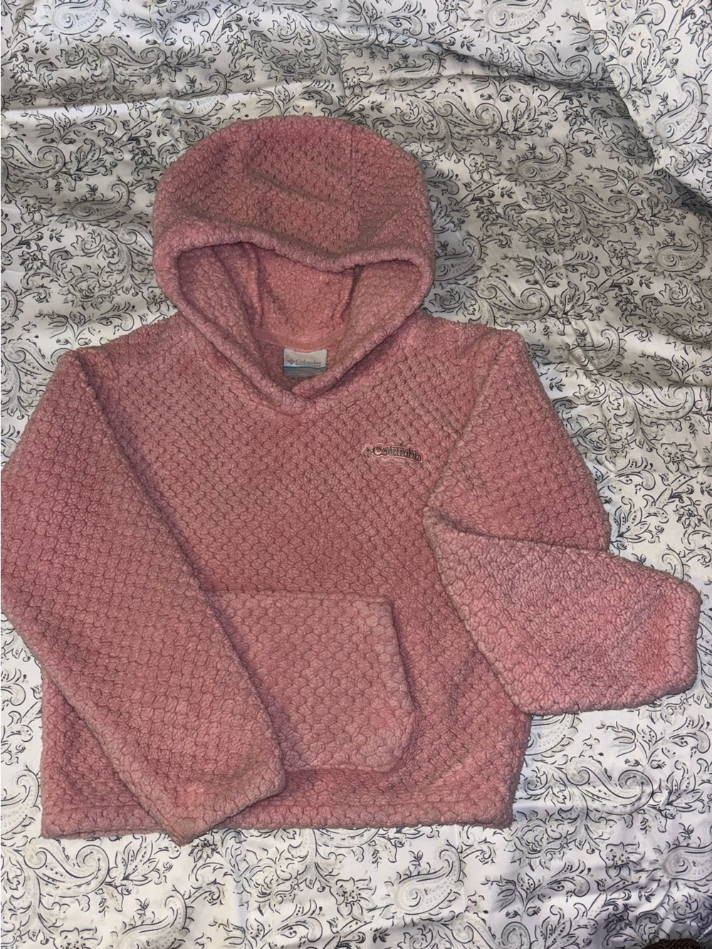 Columbia Girls' Sherpa/Fleece Pullover Hoodie - size small